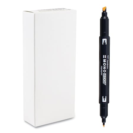 Tombow Mono Highlighters, Golden Yellow Ink, Bullet/Chisel Tip, Golden Yellow Barrel, 10PK 56410